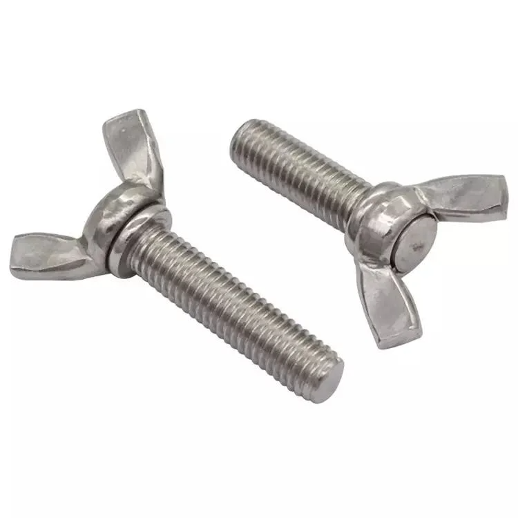 304 Stainless Steel Wing Nut Screw DIN316 Butterfly Bolt and Nut