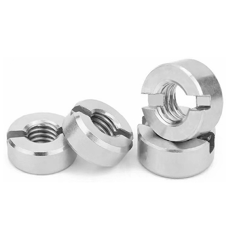 Wholesale m3 m4 m5 m6 m8 m10 m12 304 Stainless Steel Front Slotted Grooved Round Nuts