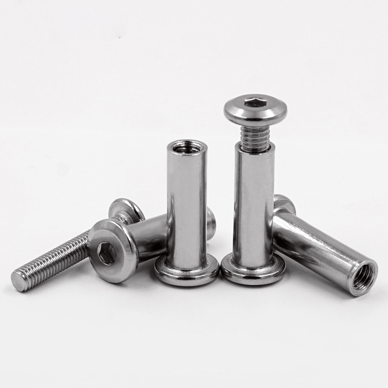 18-8 Stainless Steel M6 Chicago Screw With A Female Internally Threaded Barrel Nut And A Male Threaded Screw Ss 304 Sex Bolts