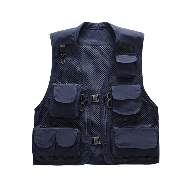 Men's Camouflage Multi Pockets Cargo Waistcoat Vest For climbing fishing Camping Hiking Journalist Photography Fishing Vest