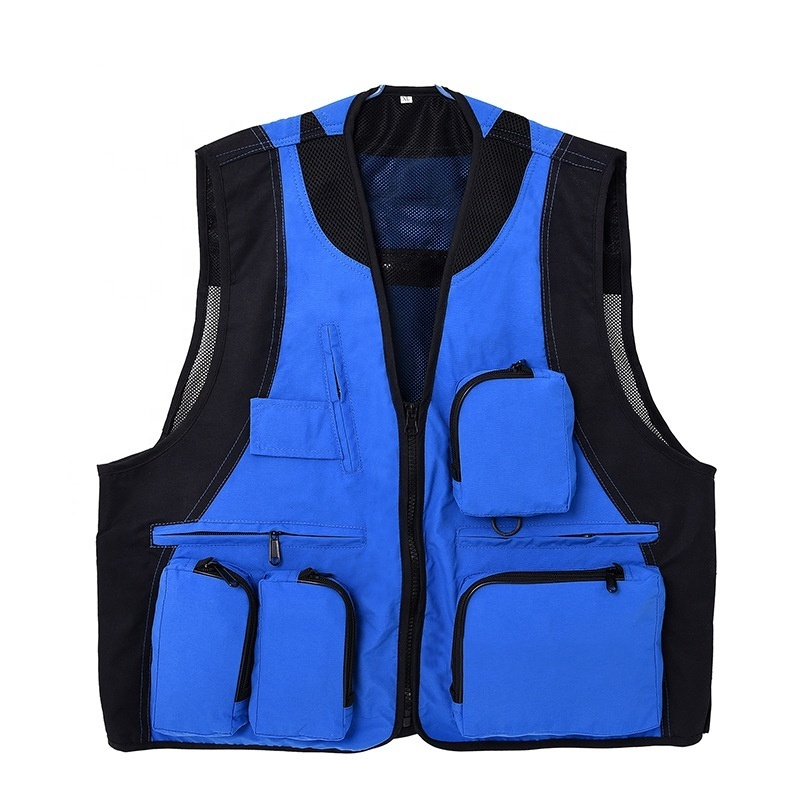 Men's Multi Pockets Cargo Waistcoat Fisherman Vest For climbing fishing shooting Hiking Journalist Photography Vest Waistcoat