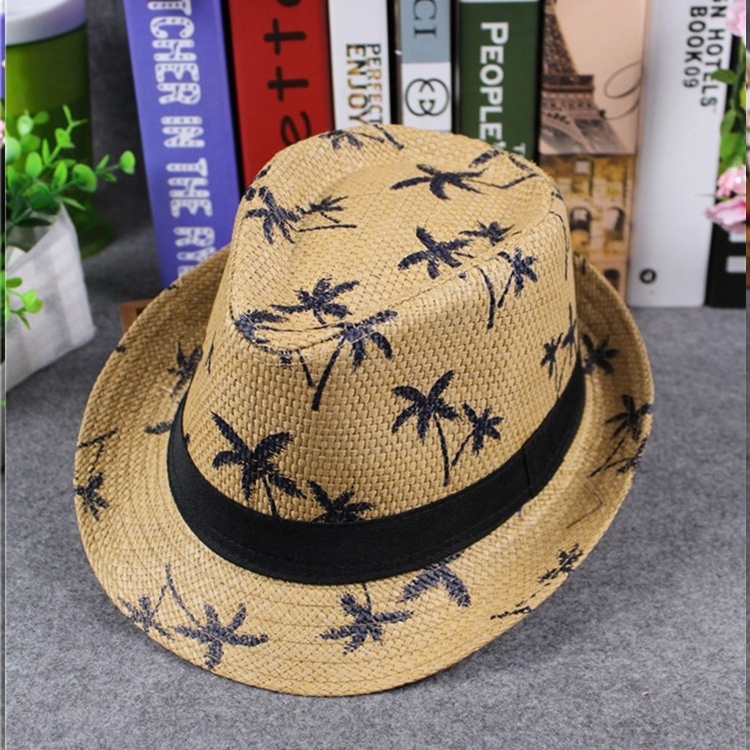 Unisex Paper Straw Fedora Hats Beach Summer Sun Mexico Sombreros Beach Sun visor cap Jazz Hat