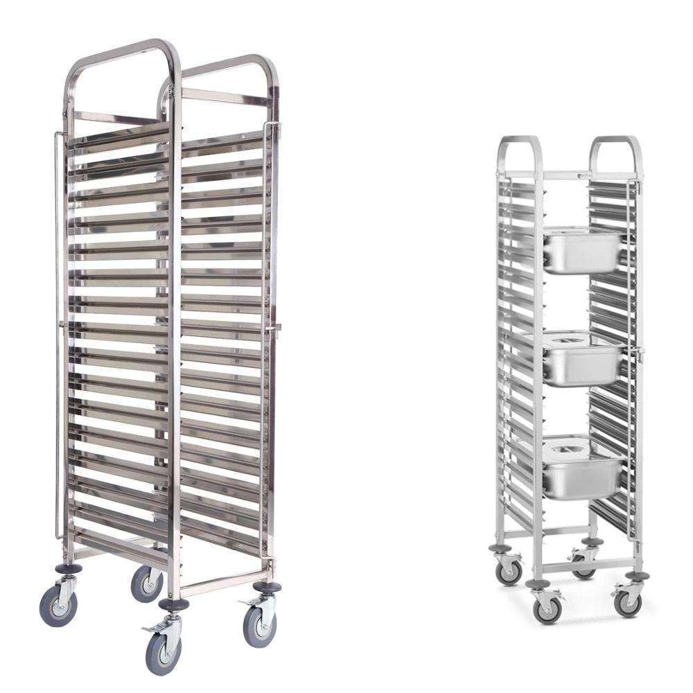 Industrial food grade stainless steel drying rack trolley kitchen food storage rack shelving units with castor