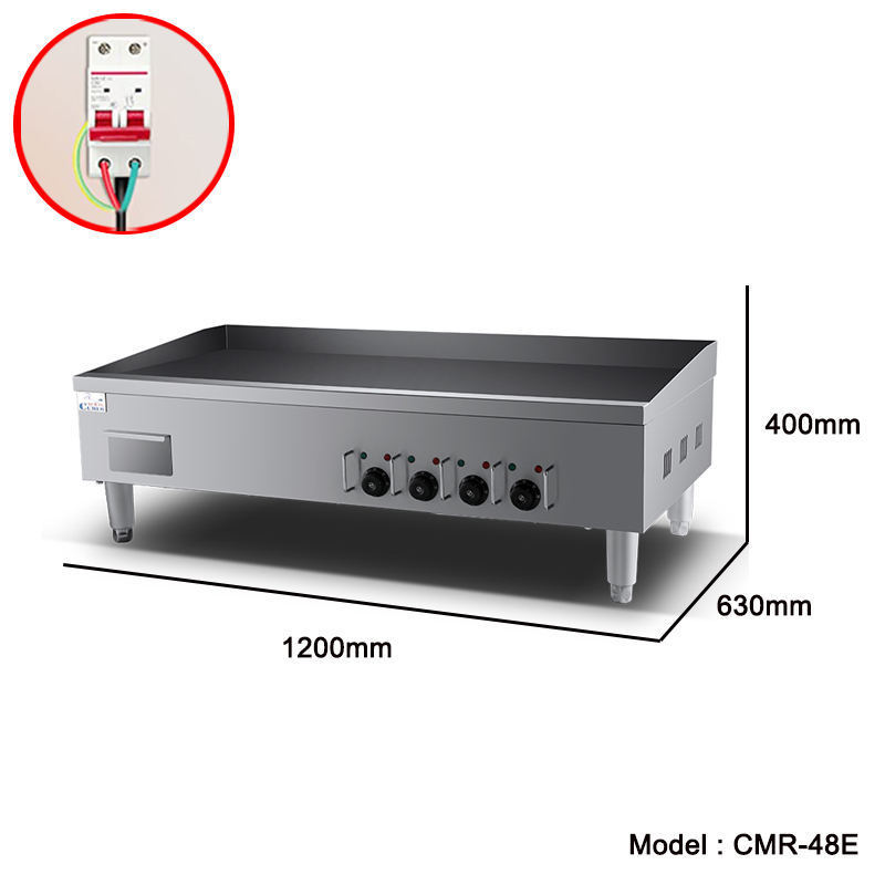 Commercial Stainless Steel Counter Top Flat Plate Hamburger Commercial Kitchen Gas Griddle Lpg Griddle Gas Griddle Grill