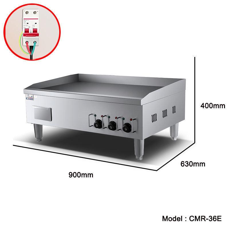 Commercial Stainless Steel Counter Top Flat Plate Hamburger Commercial Kitchen Gas Griddle Lpg Griddle Gas Griddle Grill