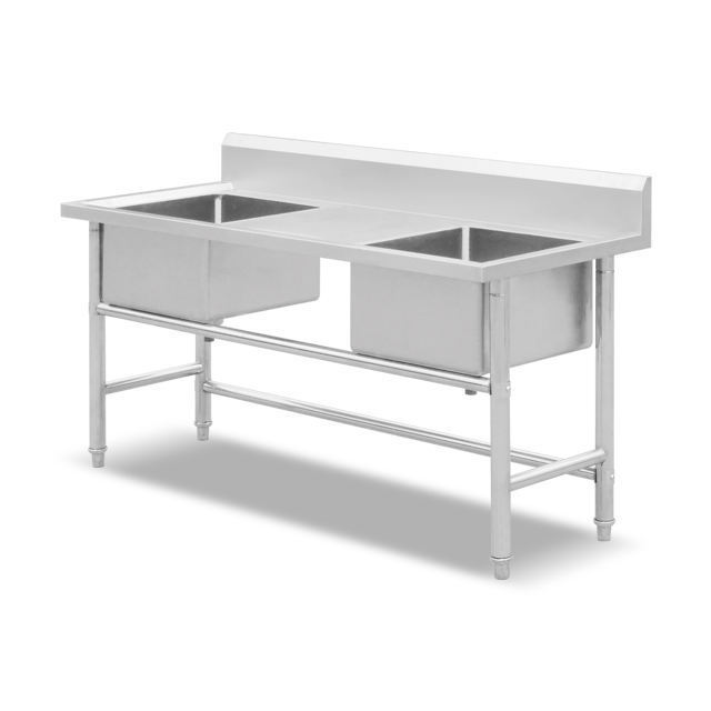 3 sink Stainless Steel table Commercial  kitchen sink bench for washing vegetables, fruits, dish work bench for sale