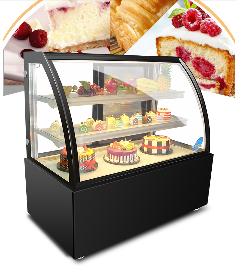 Cost-effective cake show cooling showcase refrigerator 3 floors cake cooler glass display fridge cake display fridge