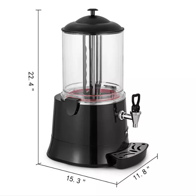 Hot chocolate dispenser Commercial chocolate melter 10L hot chocolate warmer Baine Marie Coffee Milk Tea Hot Drink Dispenser