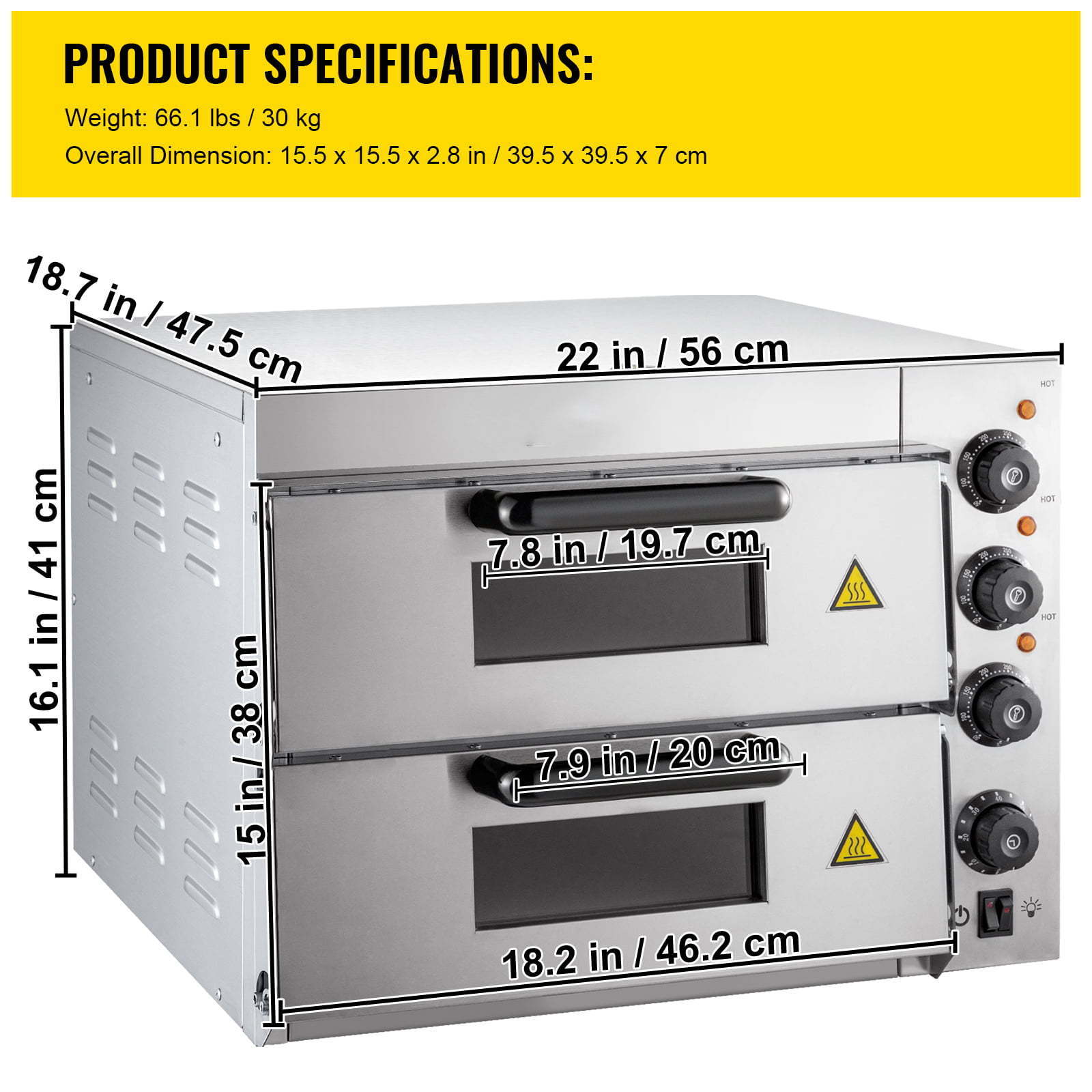 2 deck 2 tray Built-in Ovens Industrial Baking Oven Commercial Electric Pizza Oven Stainless Steel Bakery Bread Machine