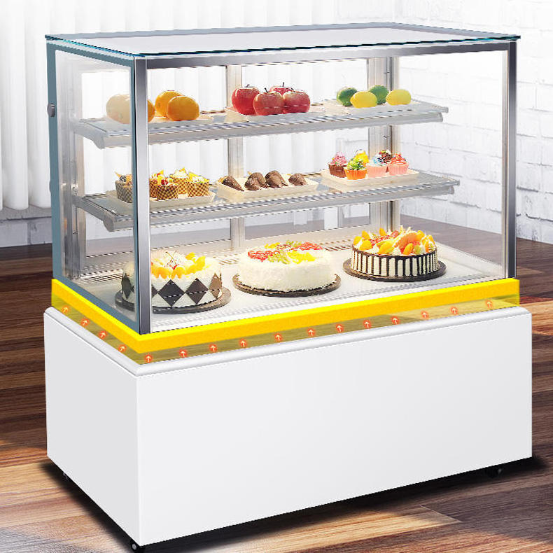 Cost-effective cake show cooling showcase refrigerator 3 floors cake cooler glass display fridge cake display fridge