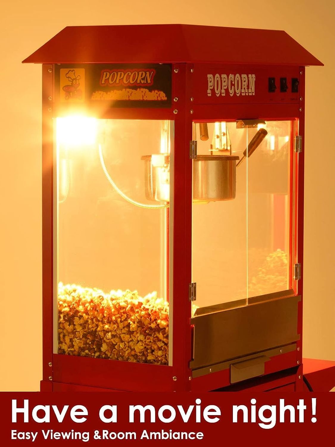 Professional 8 oz 1400 watt popcorn machine old fashion popcorn making machine caramel popcorn vending machine for commercial