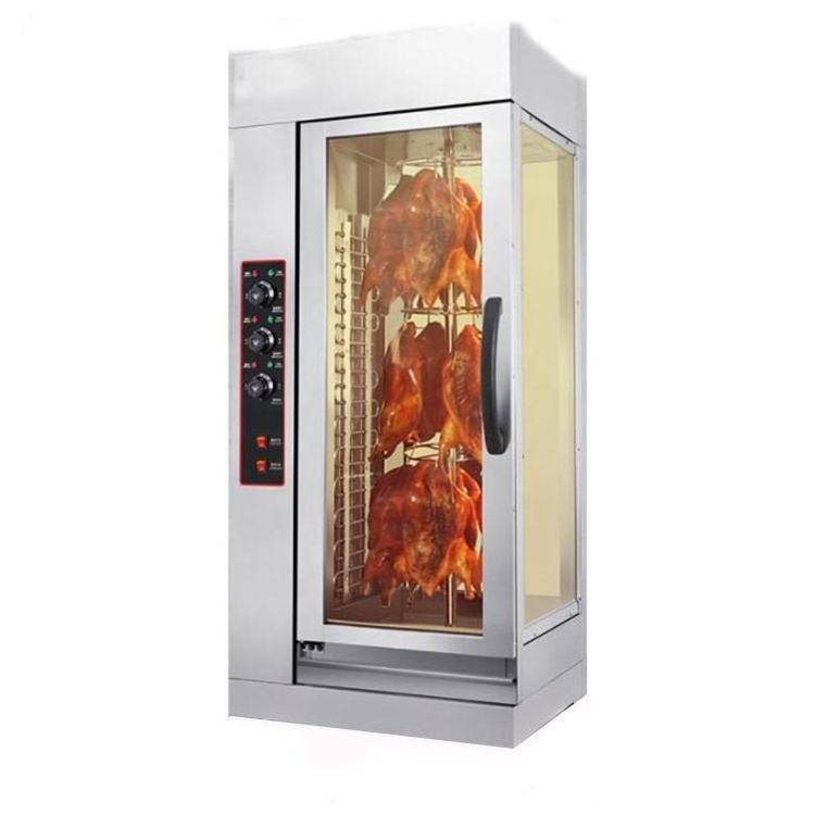 Stainless steel Electric Chicken Rotisseries machine, vertical chicken rotisserie grill machine, spit roaster rotisserie