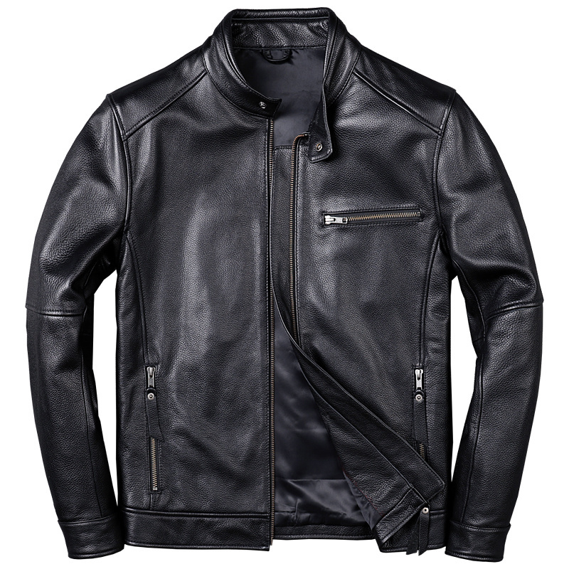 Men Leather Motorcycle Jacket Men'S Leather Jacket