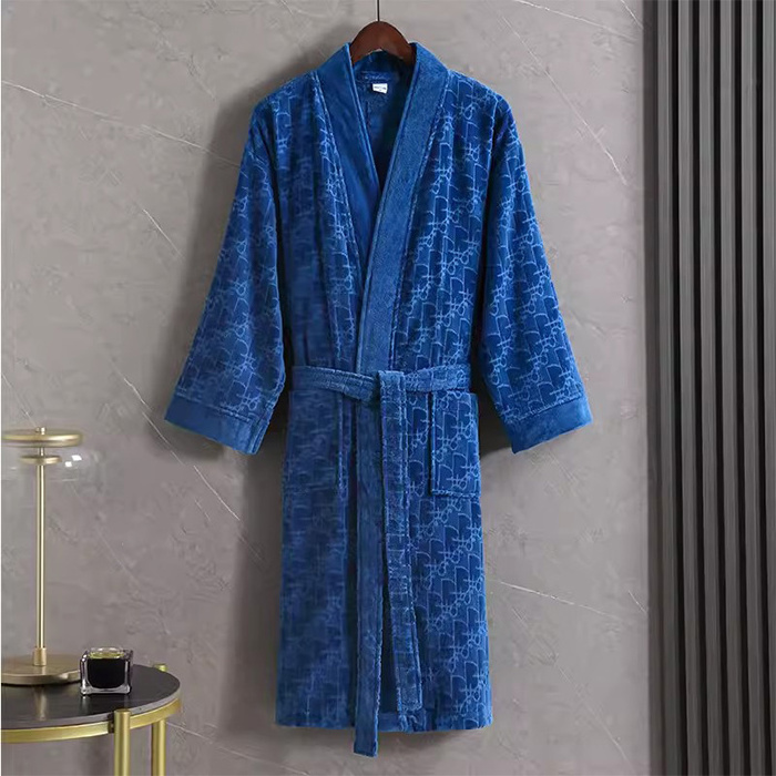 Home Durable With Embroidery Luxury Hotel Cotton Bathrobe Terry Hotel Robe Bathrobe