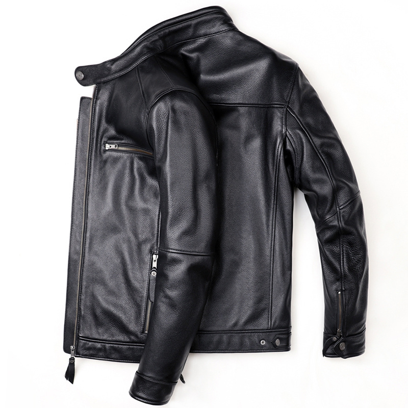 Men Leather Motorcycle Jacket Men'S Leather Jacket