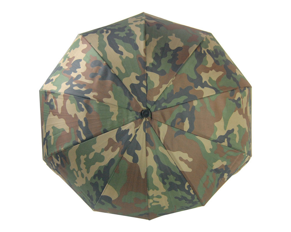 Strong Windproof Outdoor Fishing Large Custom Printing Camouflage Camo Helmet Umbrella Hat