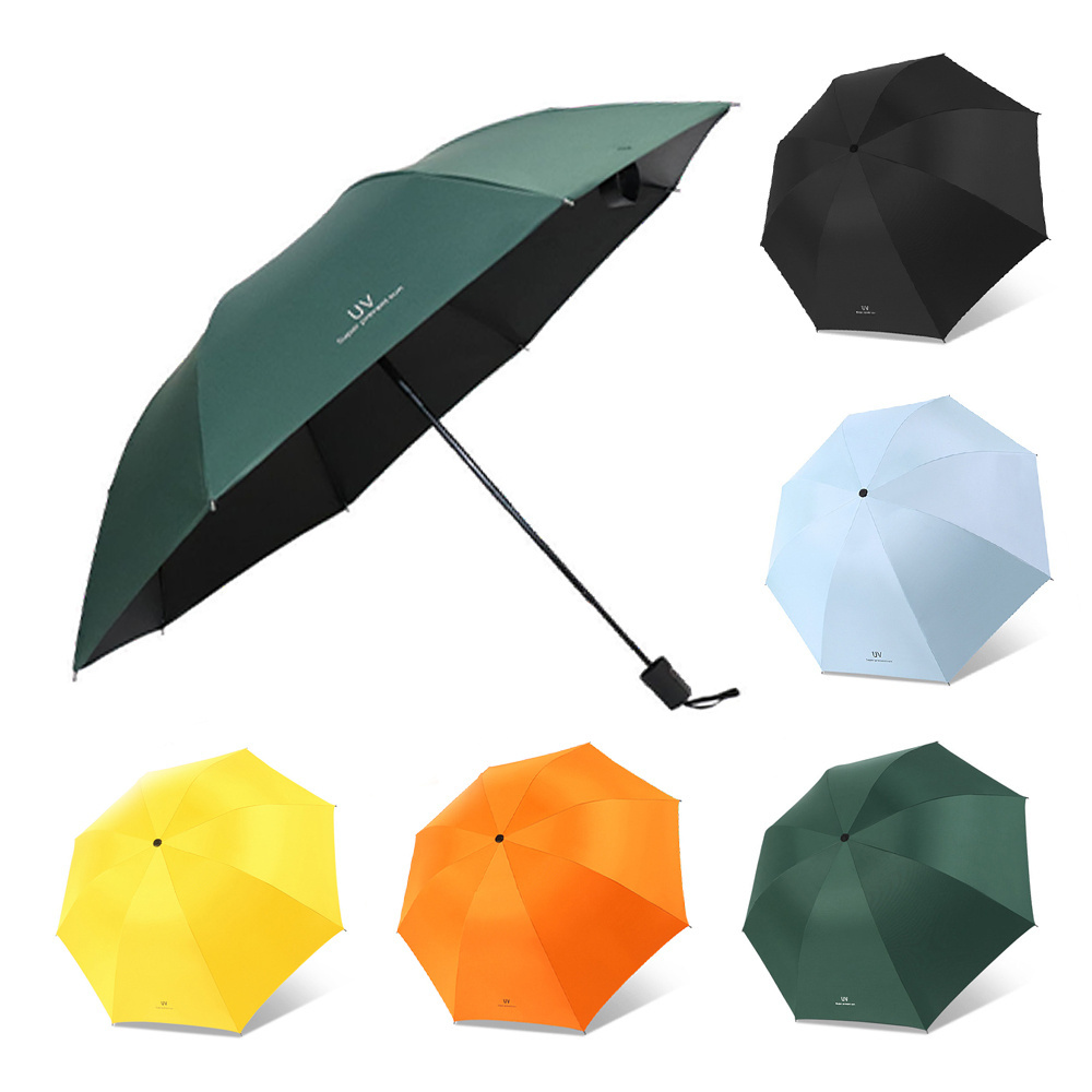 Ready To Ship Colorful Canopy 10 Ribs Windproof,Ribs Windproof Rainproof Automatic 3 Folding Rain Umbrella 5 Colors/