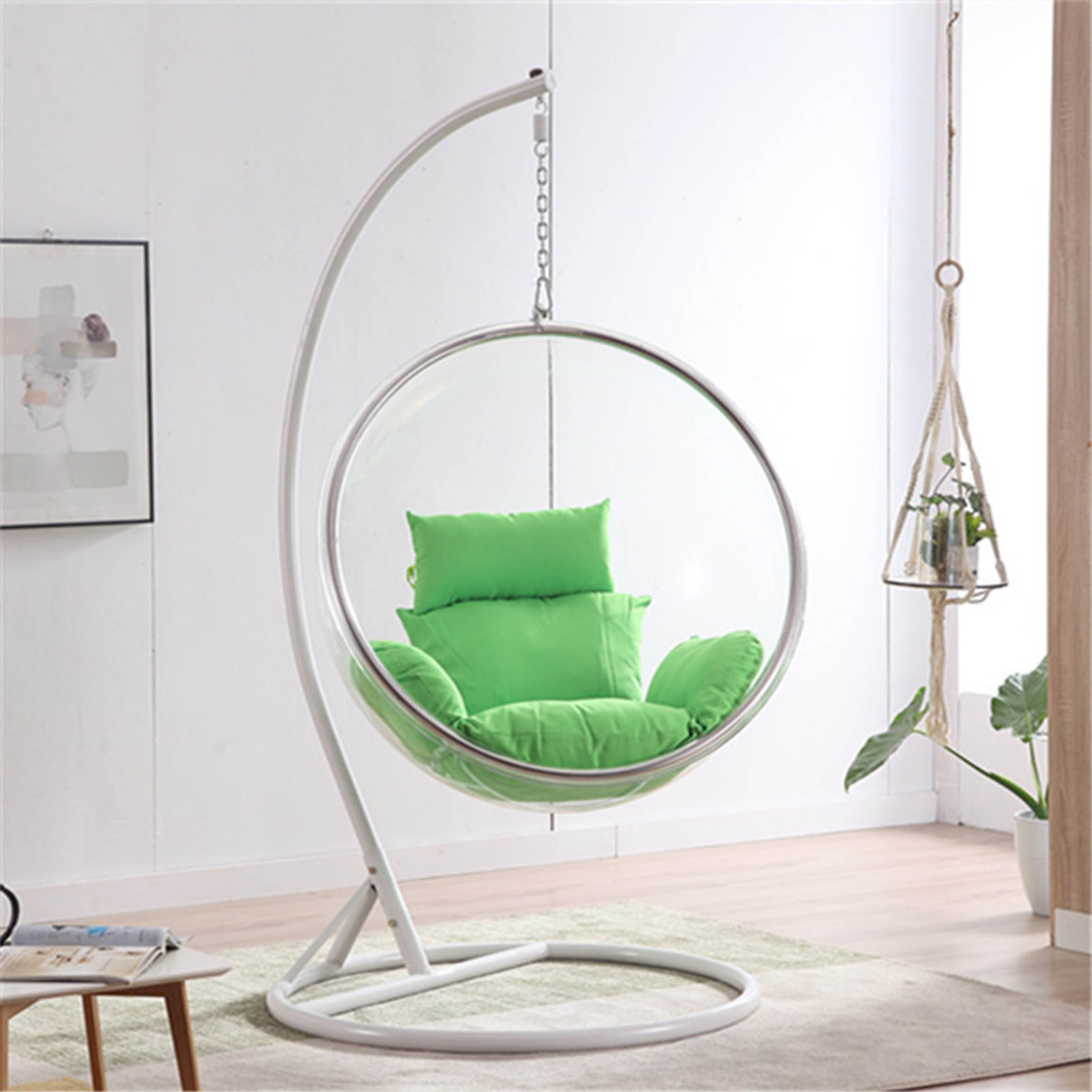 Folding Wicker Hanging Hammock Egg Chairs  Complete with Stand,and Cushion for Bedroom and Garden Bliss/