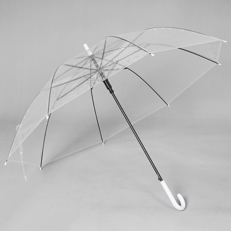 promotional parasol gift lady wholesale cheap pvc custom printing rain straight fashion transparent clear umbrella for wedding