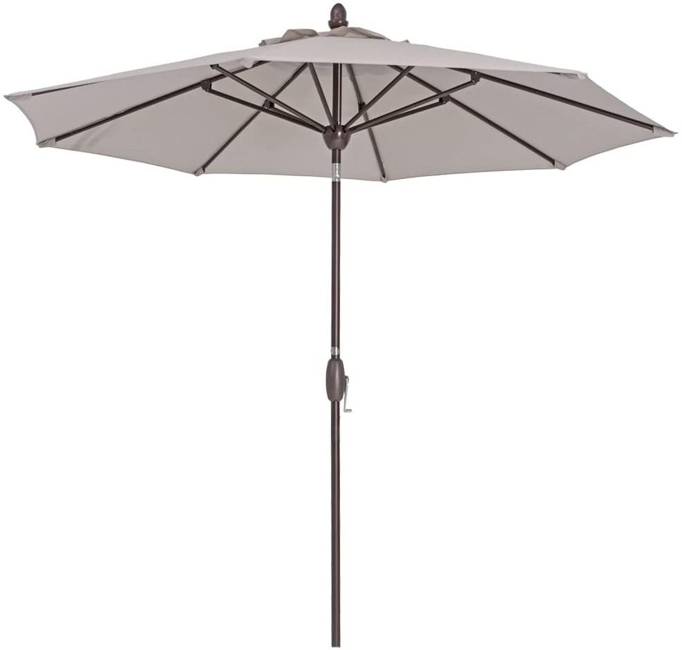 Outdoor Patio Umbrella 9 ft Patio Market Table Umbrella with Push Button Tilt Crank and Umbrella Cover for Garden