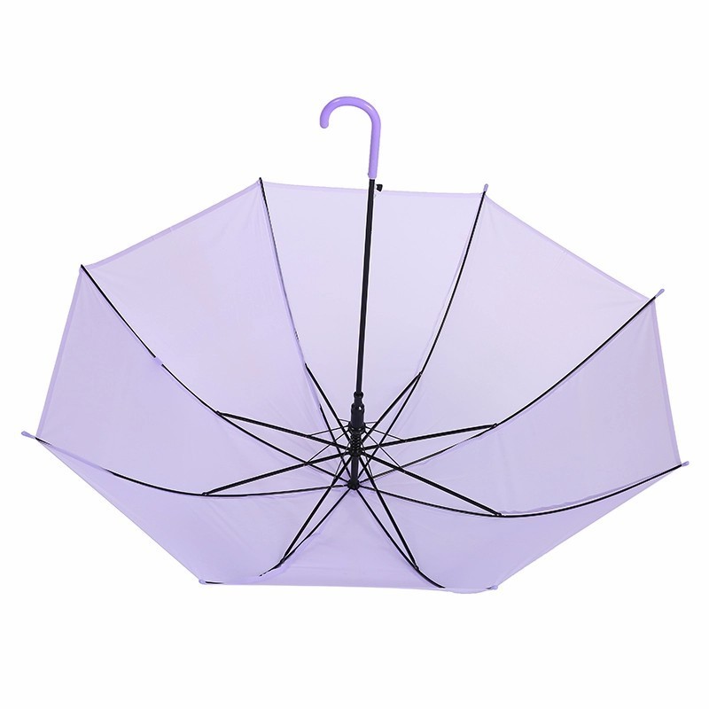 Promotional Parasol Gift Wholesale Cheap PVC TPU Poe Custom Printing Rain Straight Fashion Transparent Clear Umbrella//