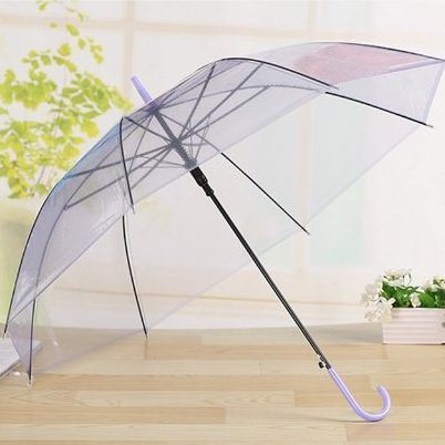 Promotional Parasol Gift Wholesale Cheap PVC TPU Poe Custom Printing Rain Straight Fashion Transparent Clear Umbrella//