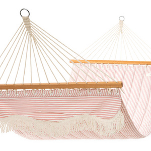 Hot Sale Outdoor Camping Premium Canvas Lauren's Pink Stripe Hanging Hammock Swing Chair//