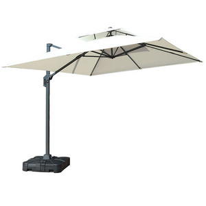 Wholesale Outdoor umbrellas Two Large Aluminum Garden,Large Aluminum Garden Square Roman umbrellas/