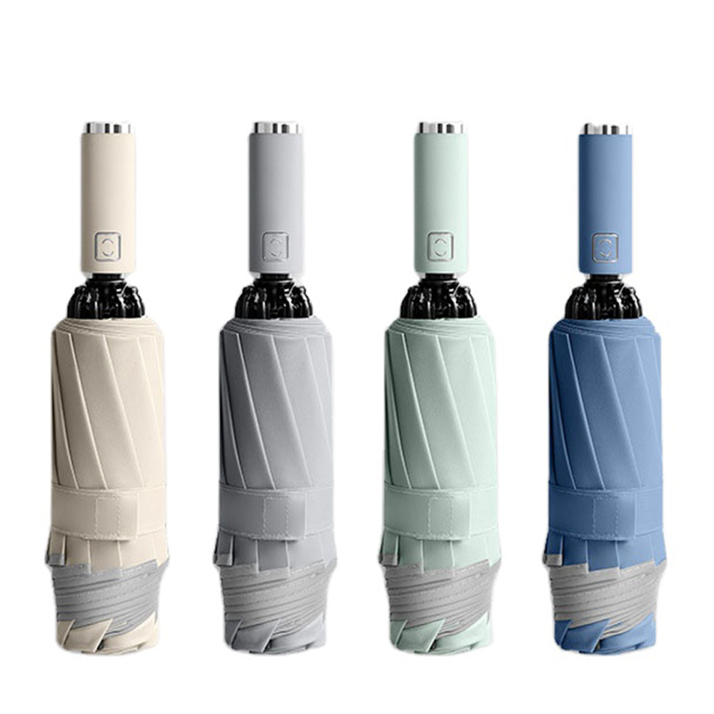 Automatic Open Close Folding 10 Steel Ribs Sunny,and Rainy Umbrellas Portable Wind Resistant Folding Backpack Umbrellas/