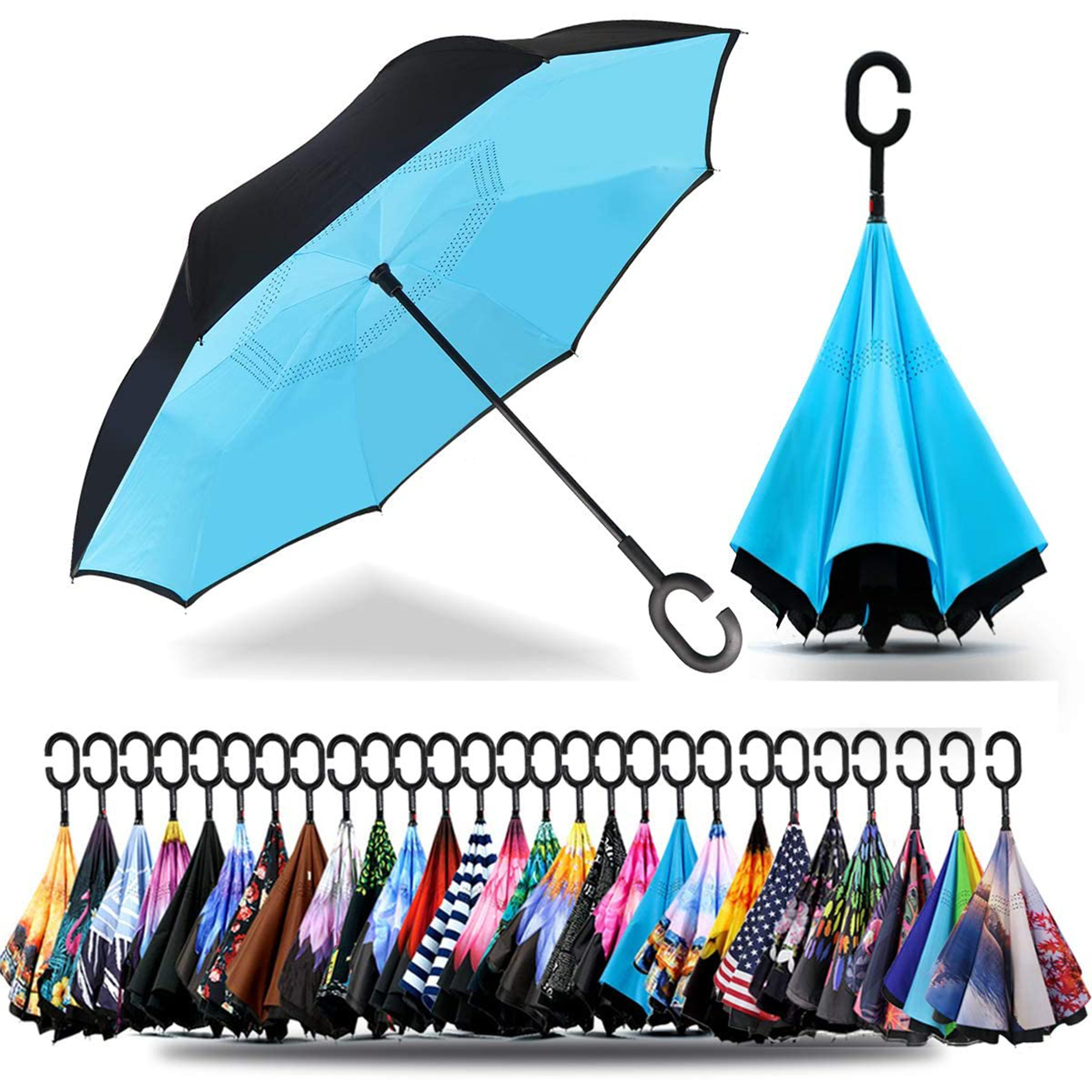 High Quality Light flash Umbrellas New Design Custom,Print With Light Illuminating Manual Open Umbrellas With LED/