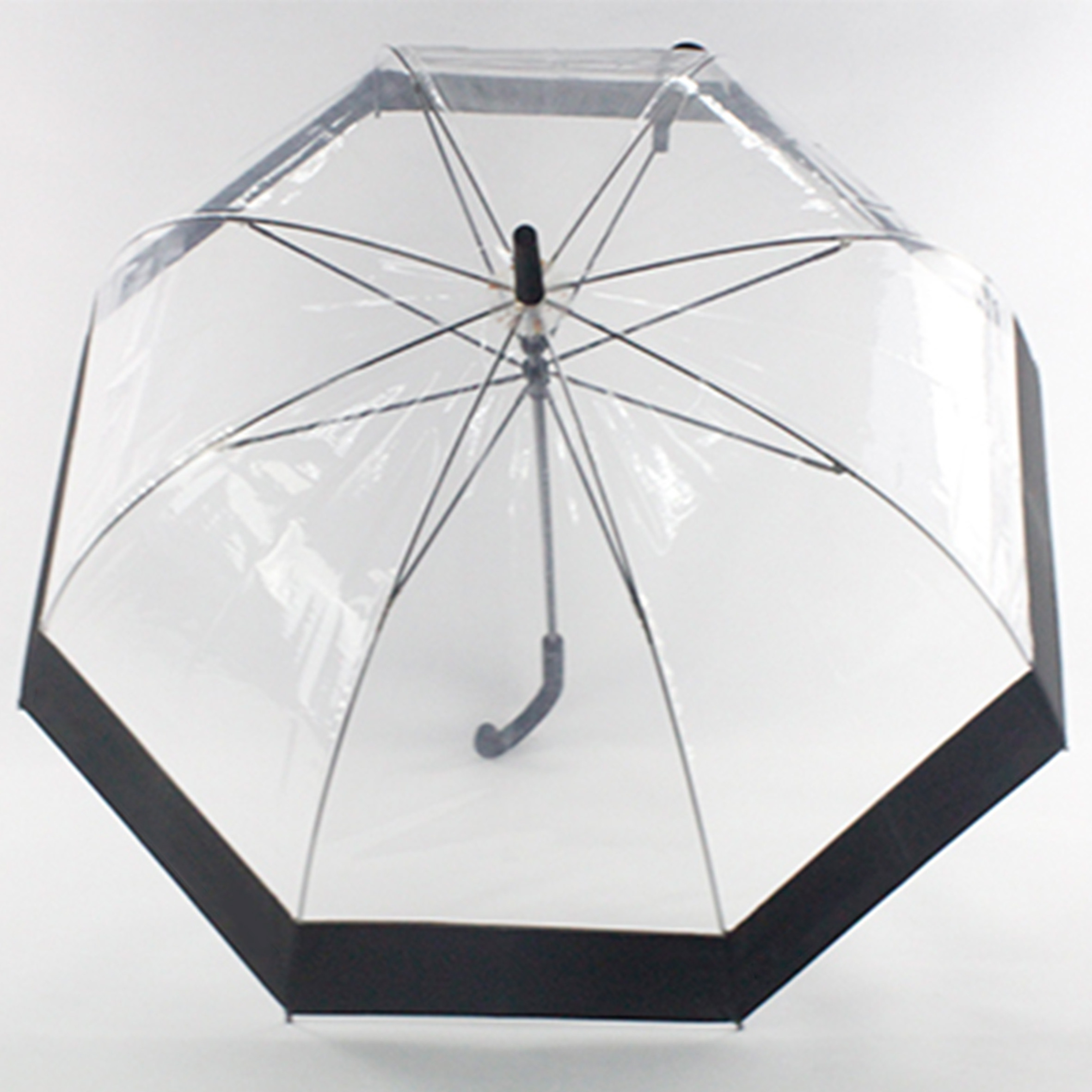 Outdoor Brilliance Creative Long Pole POE Transparent Umbrellas,Large Sun Umbrellas with Advertising Logo Printing/