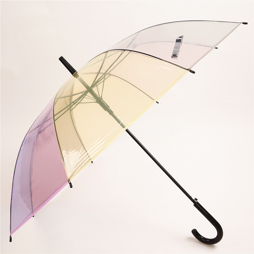 Custom Logo Transparent Umbrellas Windproof Clear Straight Umbrellas,Automatic Open Outdoor Rain Umbrellas/