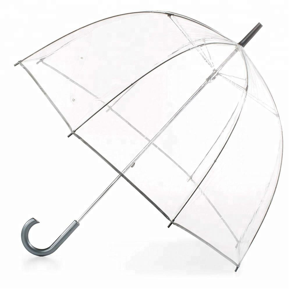 Colorful 90CM Adult PVC POE Clear Cheap Umbrellas,Promotional Print Transparent Umbrellas/