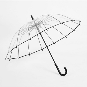 Colorful 90CM Adult PVC POE Clear Cheap Umbrellas,Promotional Print Transparent Umbrellas/