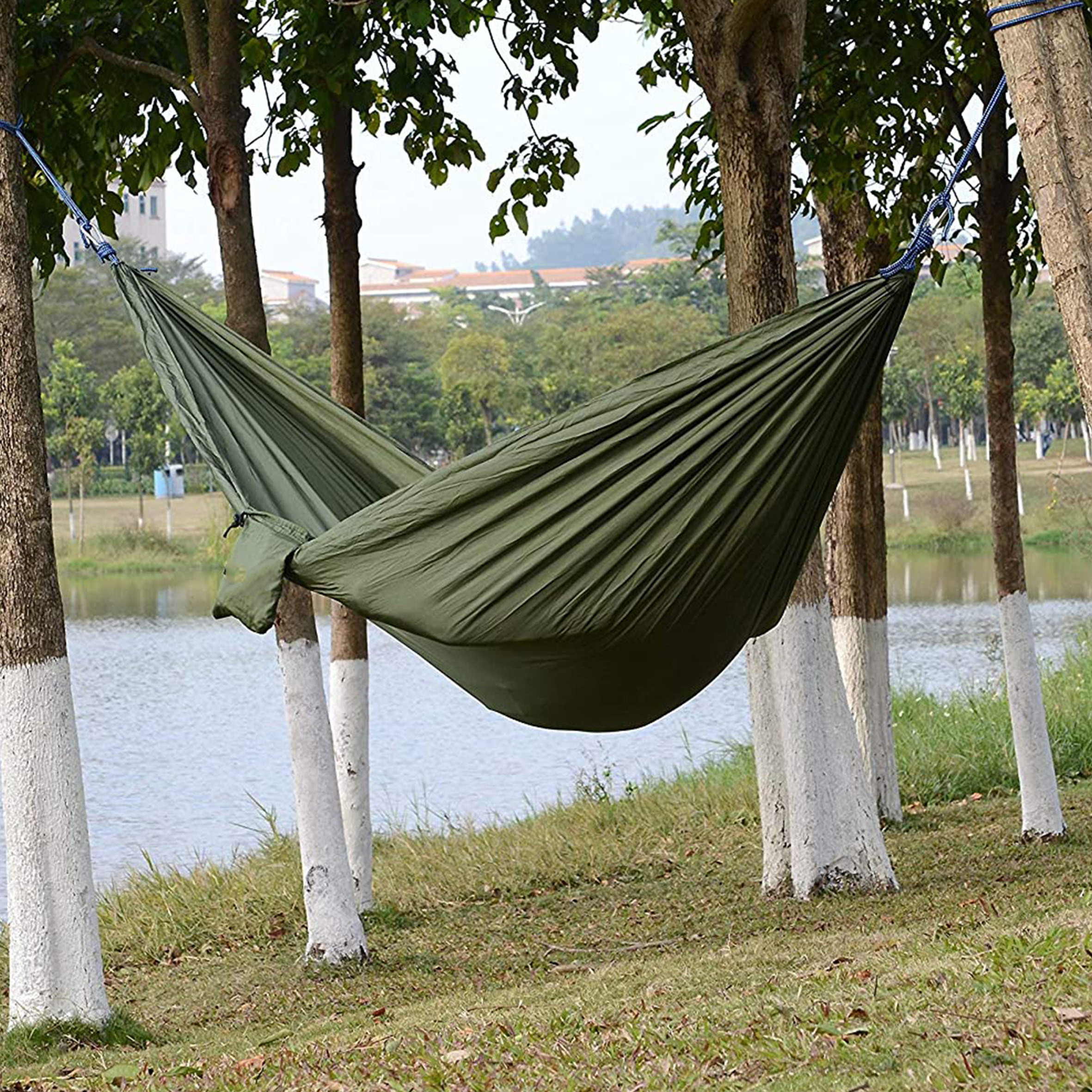 Inflatable air cushion camping Hammock with Ropes Outdoor,Indoor 2 Person Tree Beach Travel Equipment/