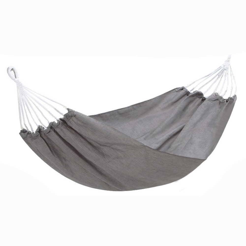 Parachute Cloth Portable Indoor Outdoor Nylon Double Hammock,with Steel Stand Two Person Adjustable Hammock Bed/