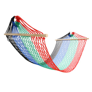 2 Person Double Cotton Hammock with Stand Set,Outdoor Hammock Brazilian Style with Steel Stand 450lb Weight Capacity/