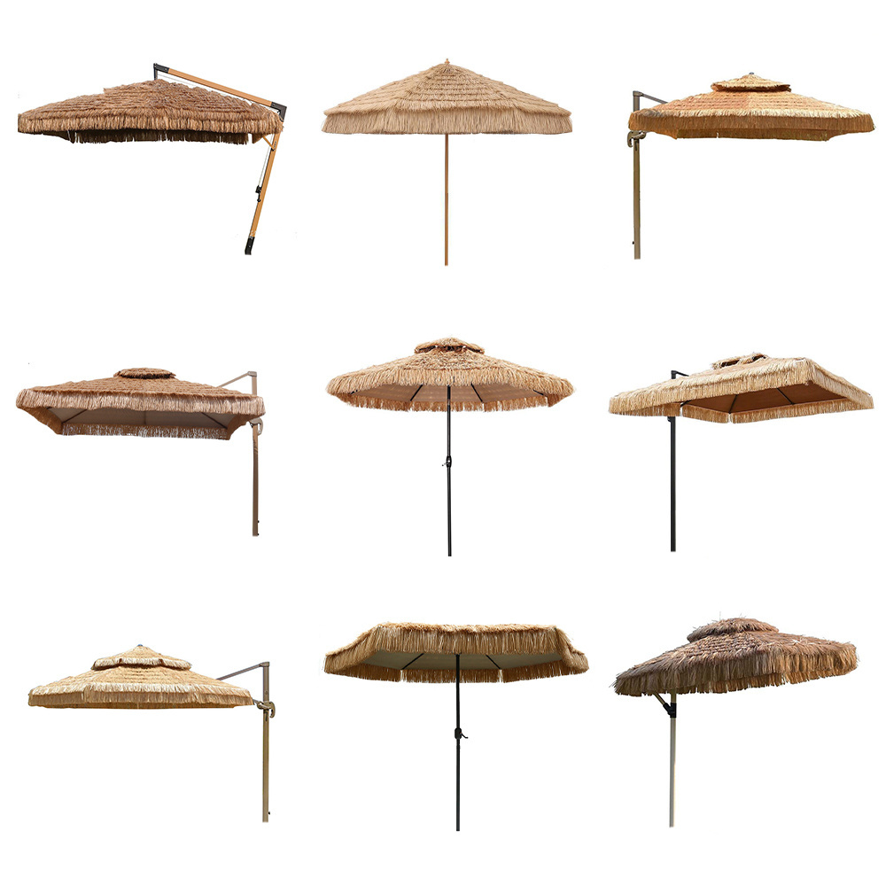 wholesale furniture parasol garden thatch beach Umbrellas,garden sun rain grass garden beach big uv wedding Umbrellas outdoor/