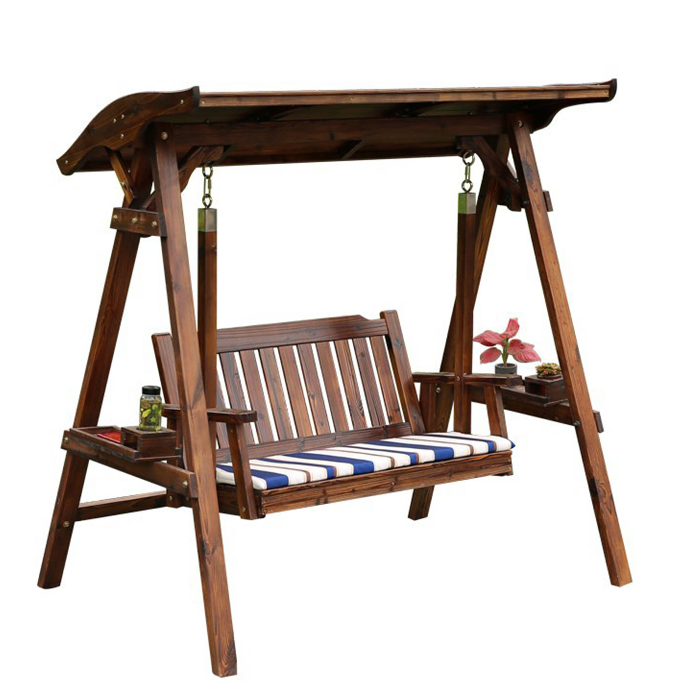 Promotion Set Wood Door Chair Free Standing Two,Seat Cover Furniture Replacement Part Outdoor Metal Patio Swing/