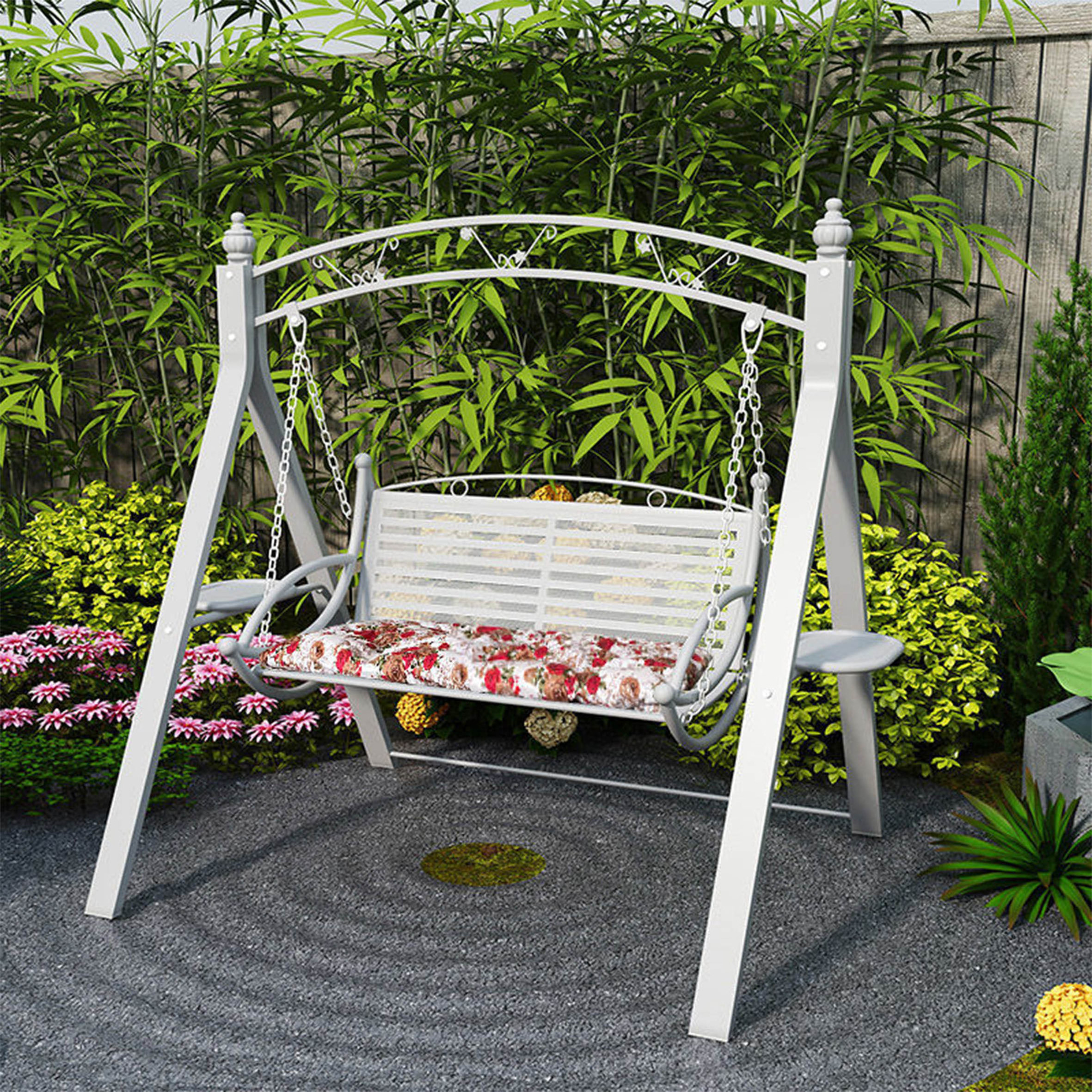 Portable Garden Hanging chair Cotton Rope Swings seat Hammock,Swinging Wood Outdoor Indoor Swing Seat Chair with foot pad/