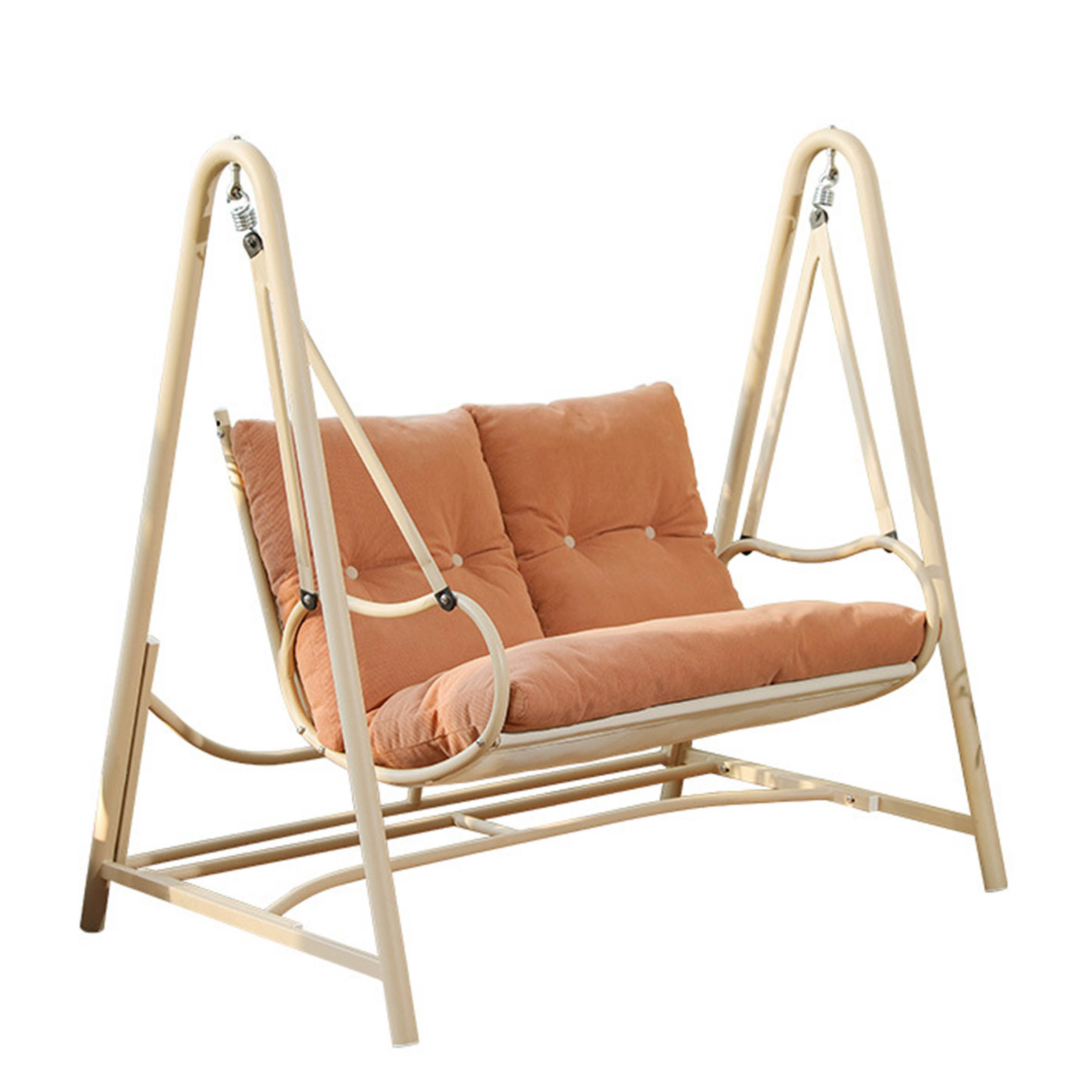 Wicker Folding Hanging Rattan Swing Hammock Egg Chairs With C Type Bracket,and Cushion And Pillow for Outdoor Patio/