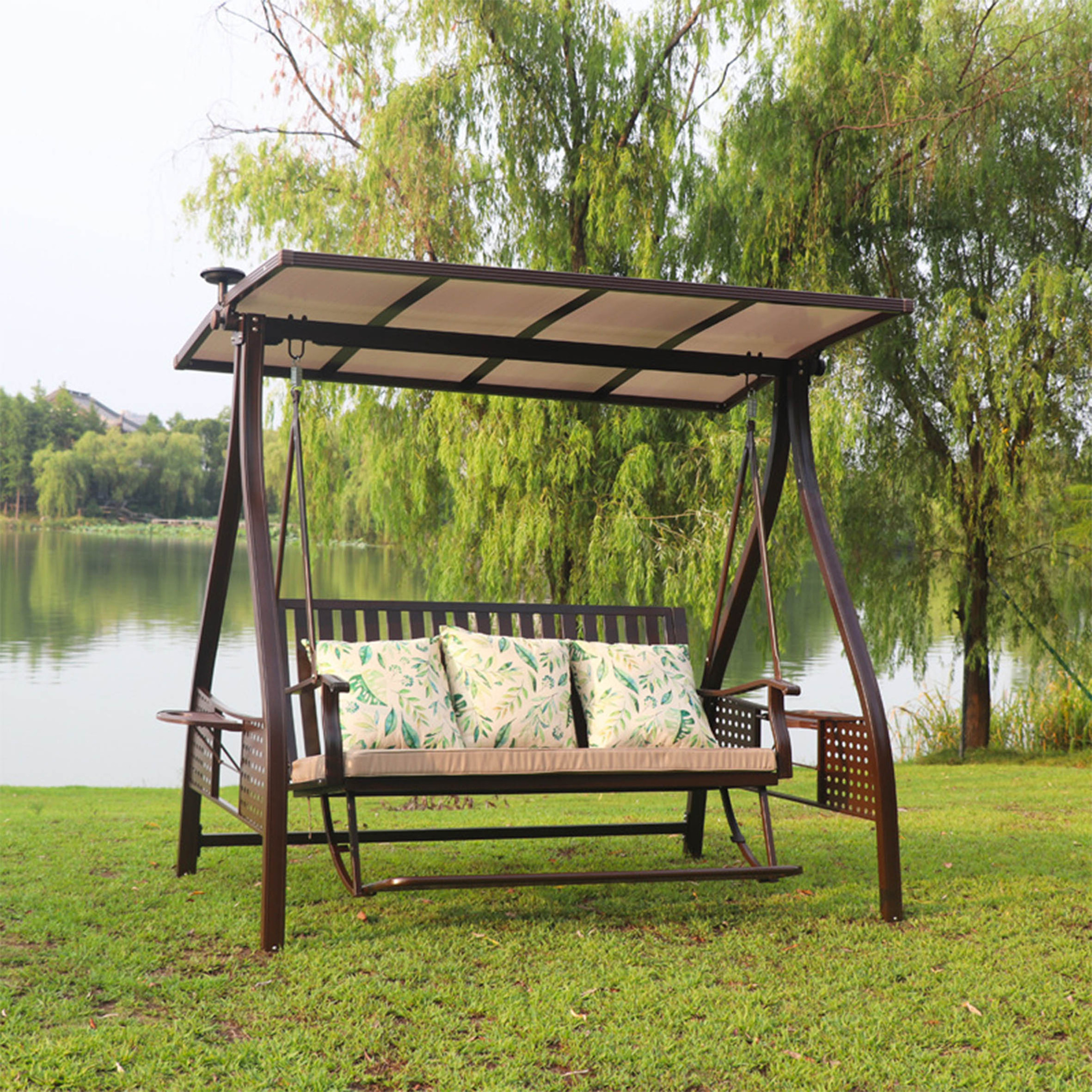 Outdoor furniture garden modern portable foldable patio hanging rattan,egg swing chair with stand/