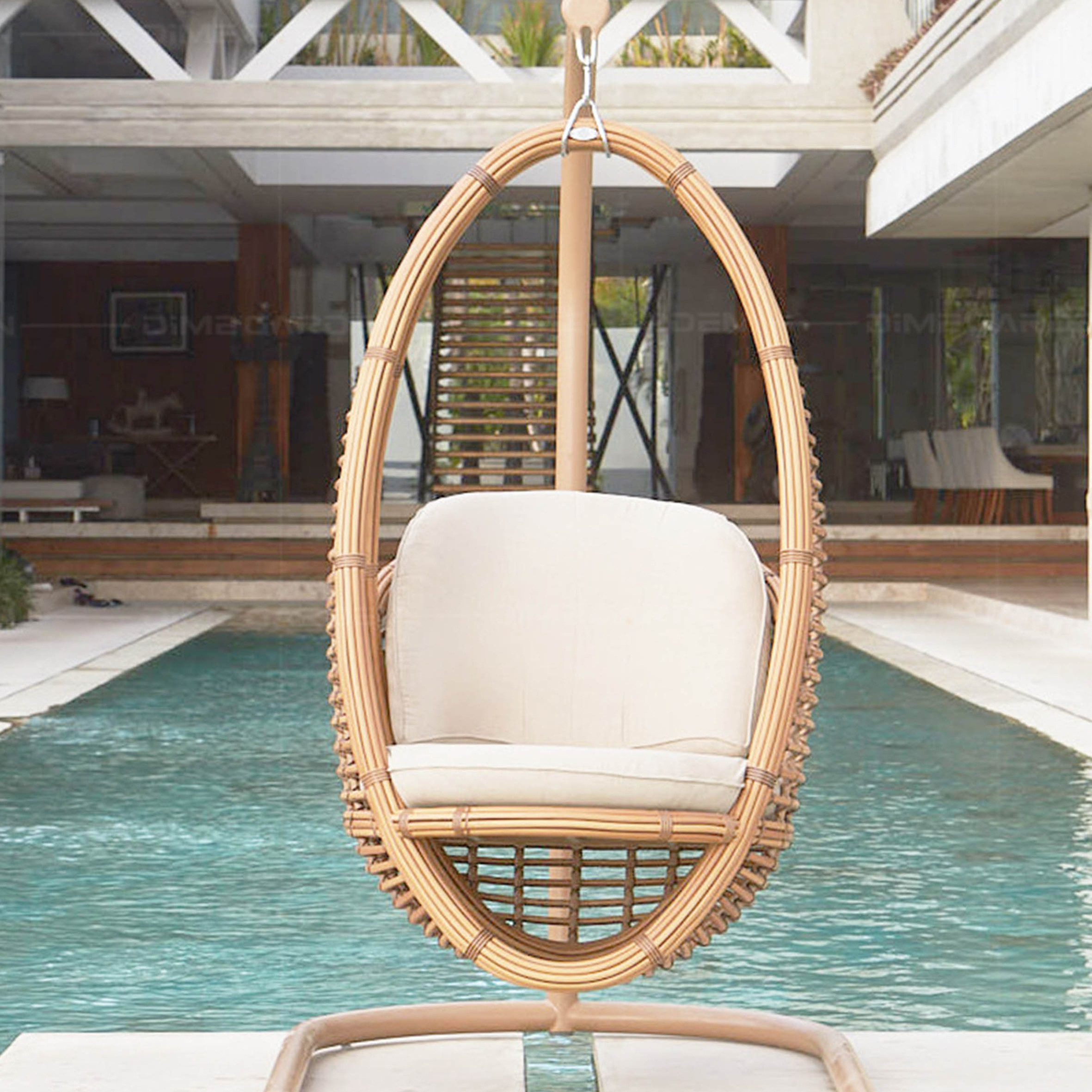 Round Balcony Garden Swing Chair Outdoor Furniture Patio Swings,Hanging Sensory Rattan Hanging Swing Chair/