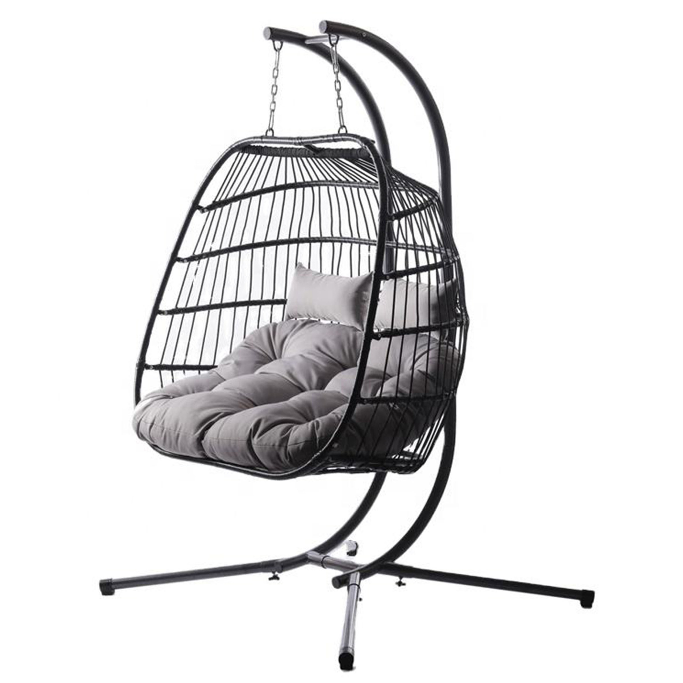 Modern Rattan Bird Nest Balcony,Adult Cheap Indoor Metal Wicker Cocoon Hanging Swing Egg Chair/