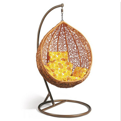 Modern Rattan Bird Nest Balcony,Adult Cheap Indoor Metal Wicker Cocoon Hanging Swing Egg Chair/