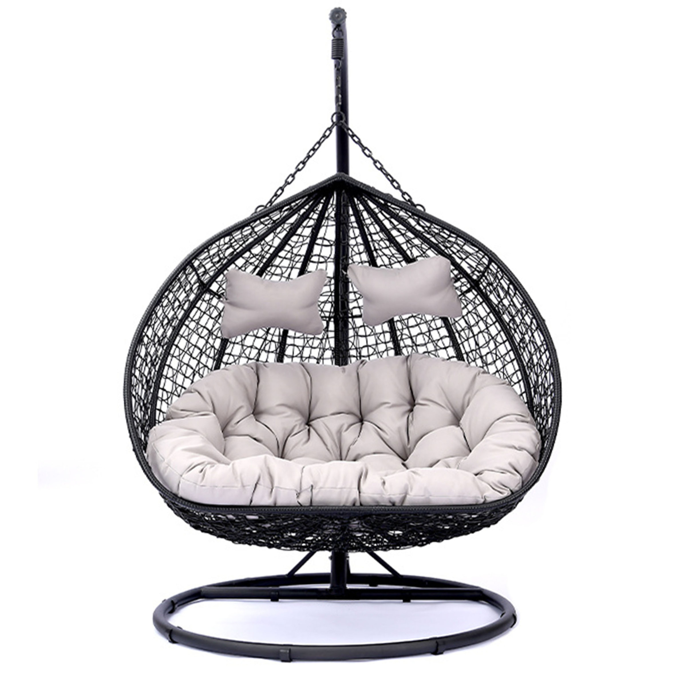 Manufacturer Price Leisure Wicker Rattan Furniture,Outdoor Garden Hammocks Hanging Patio Egg Swing Chair with Stand/