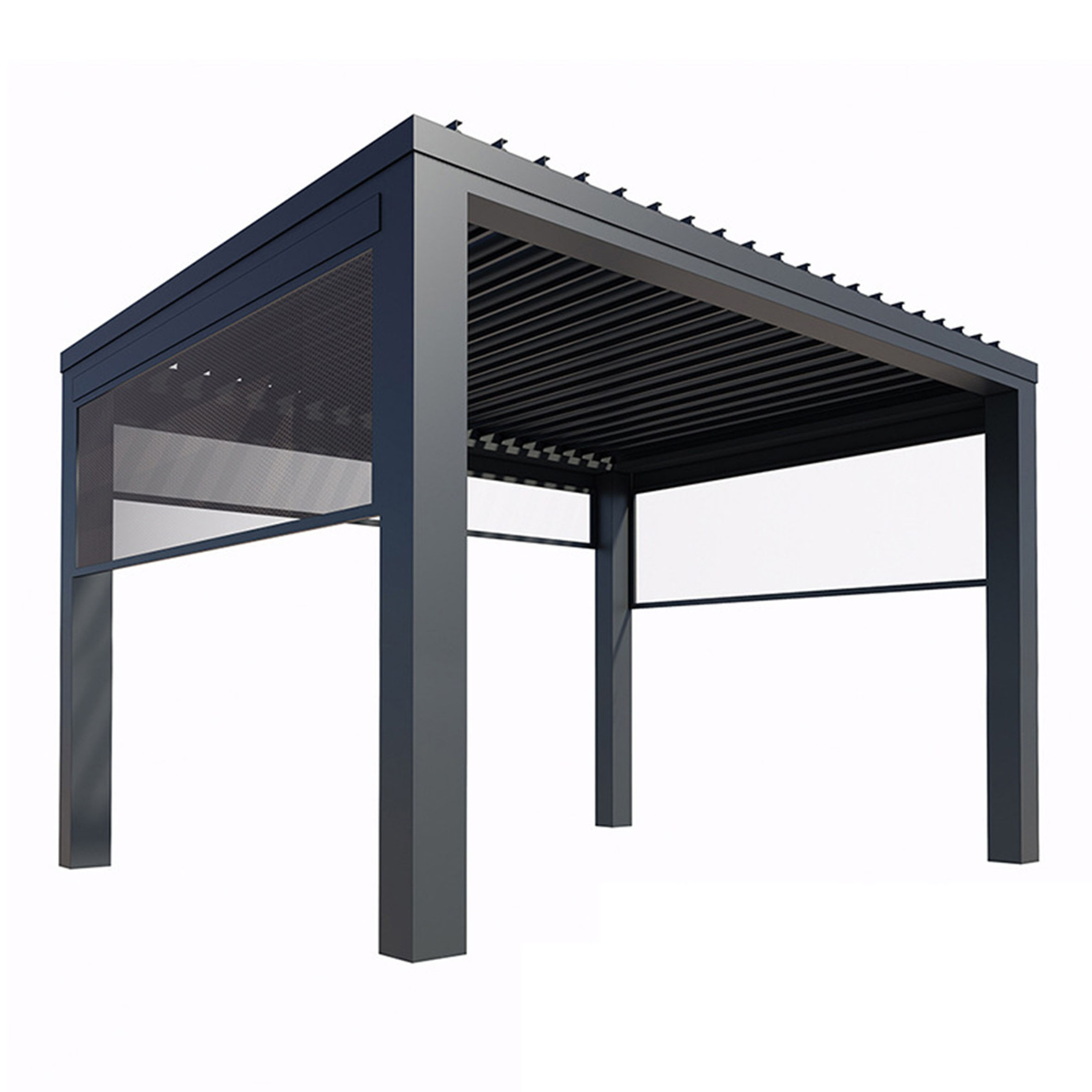 Electric Waterproof Automatic Louver Pergola 4,X 450 Outdoor Aluminum Garden Pergola For Car/