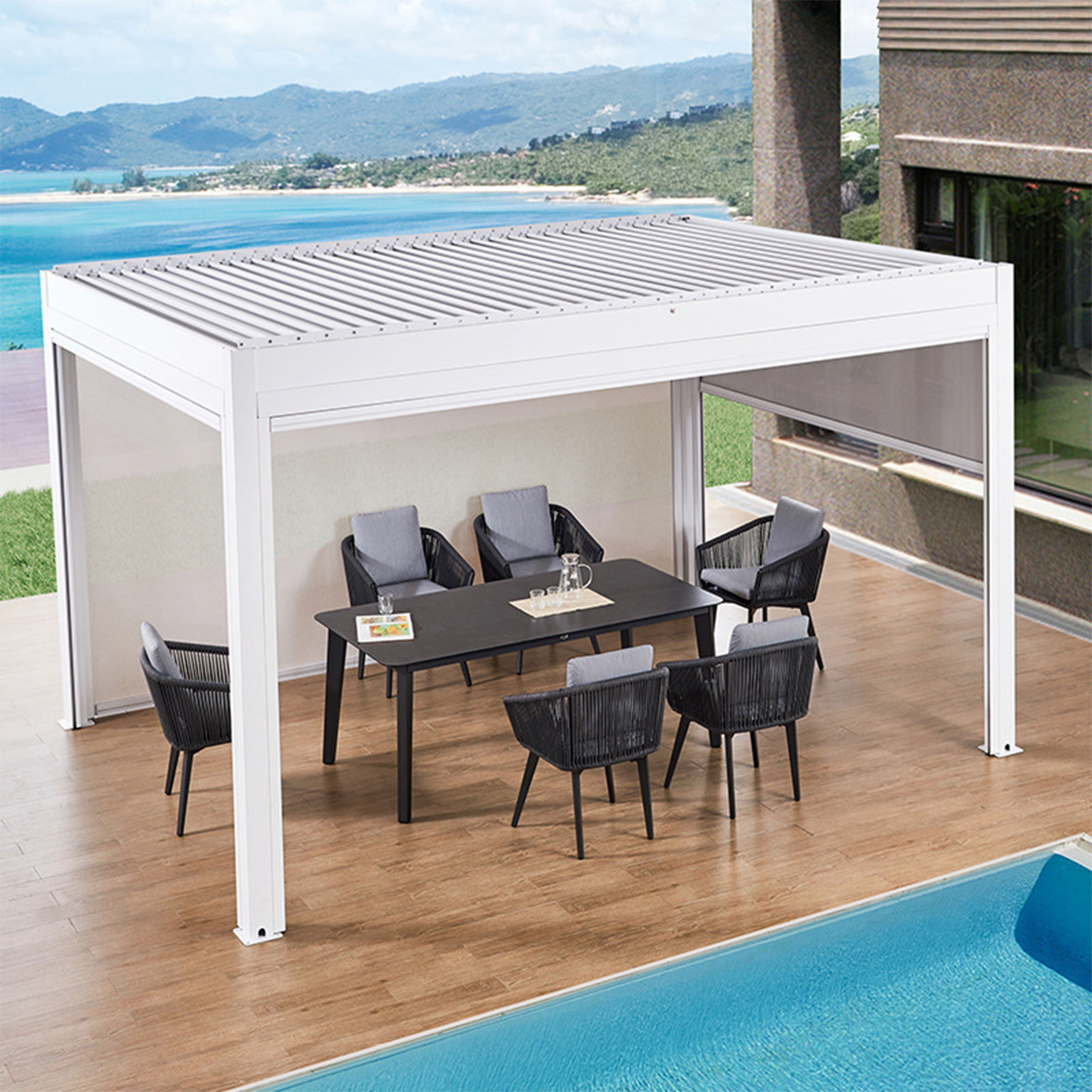 Pergola Aluminium,Outdoor Customized Garden Gazebo Windproof Waterproof Aluminium Material/