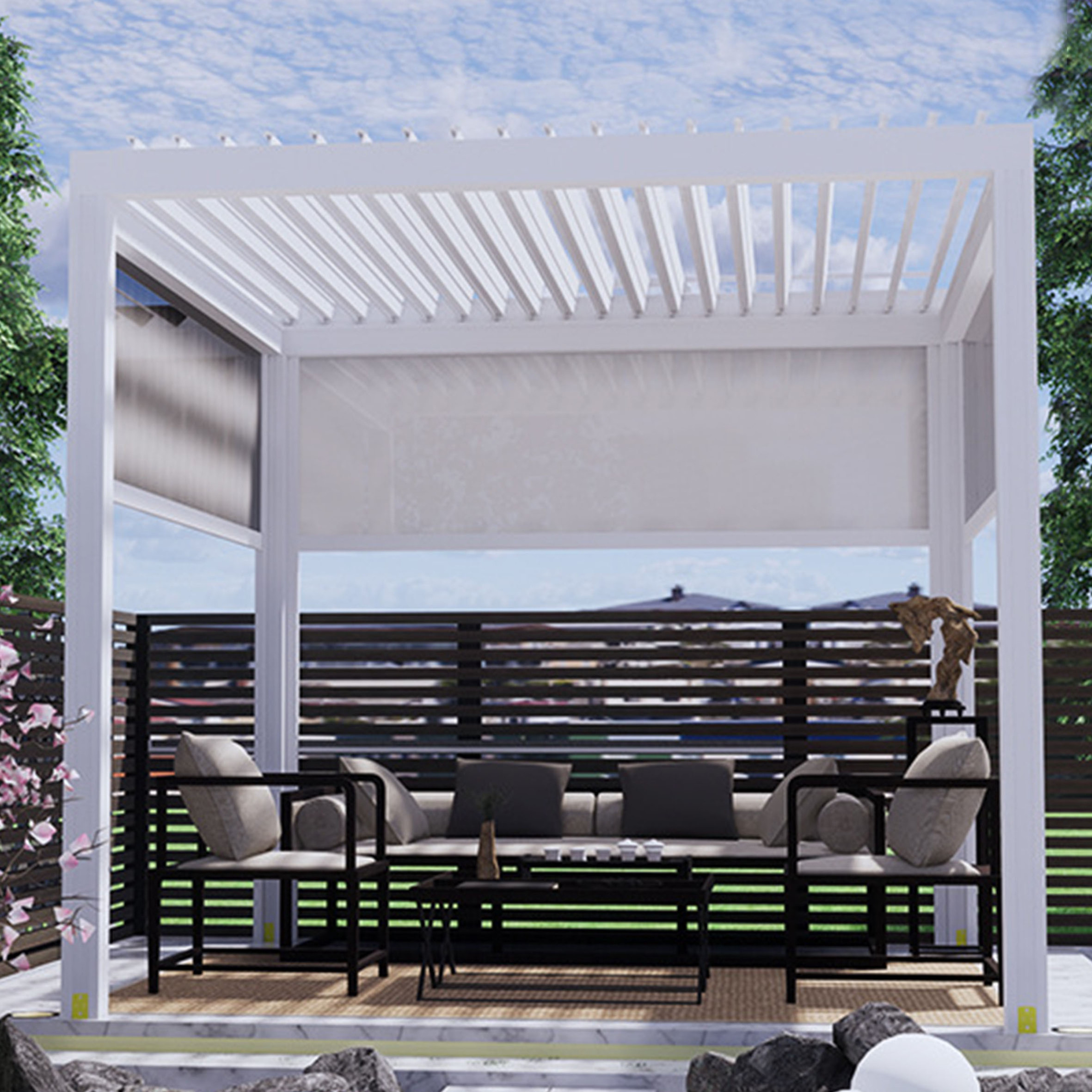 Oem Modern Electric Roof Systems Pergola Canopy,Gazebo Custom Pergola 3x4 Garden Outdoor Aluminium Pergola/