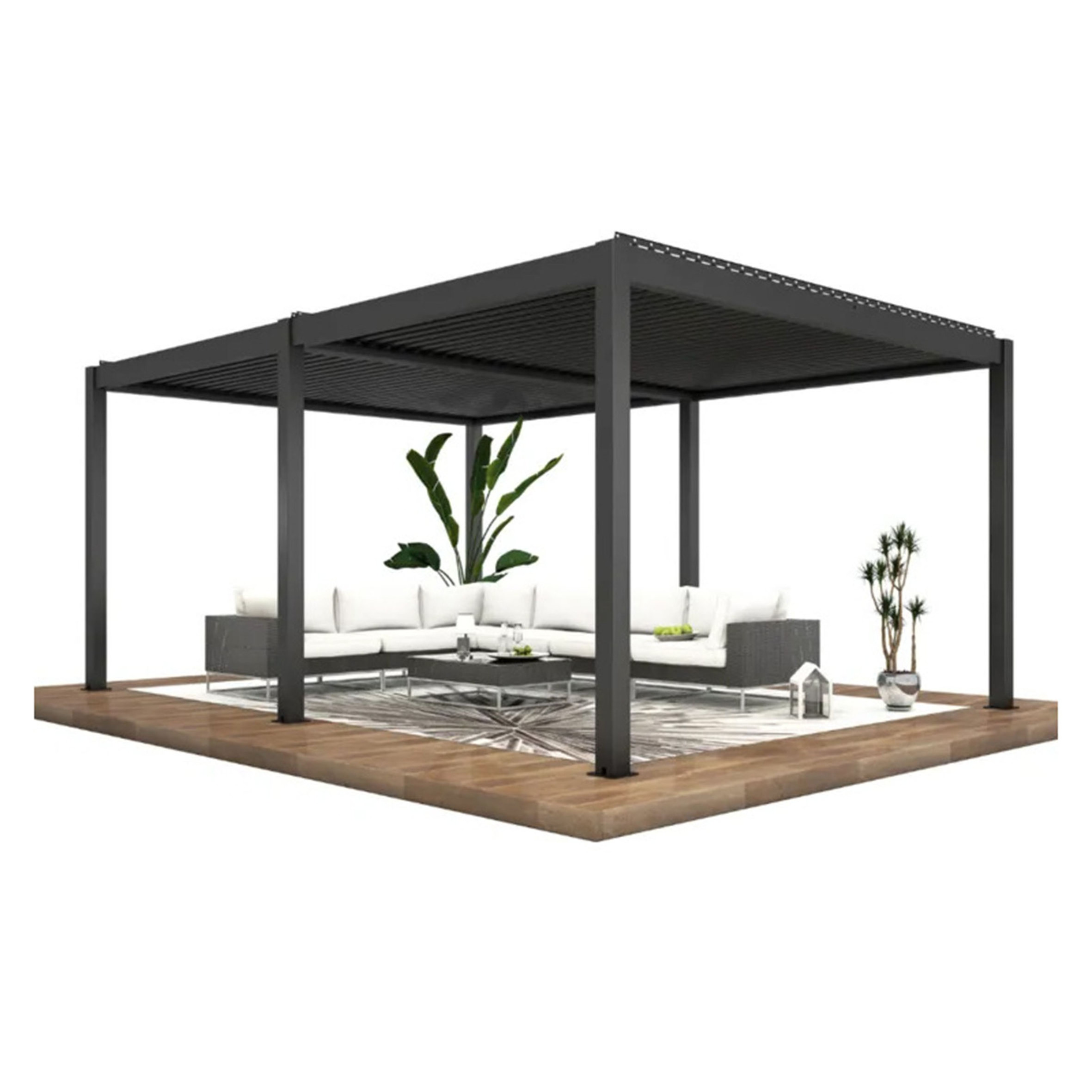 Outdoor Aluminium Gazebo Morden BBQ Party Double Polycarbonate Roof,34M Luxury Aluminium PC top Garden Outdoor Gazebos/